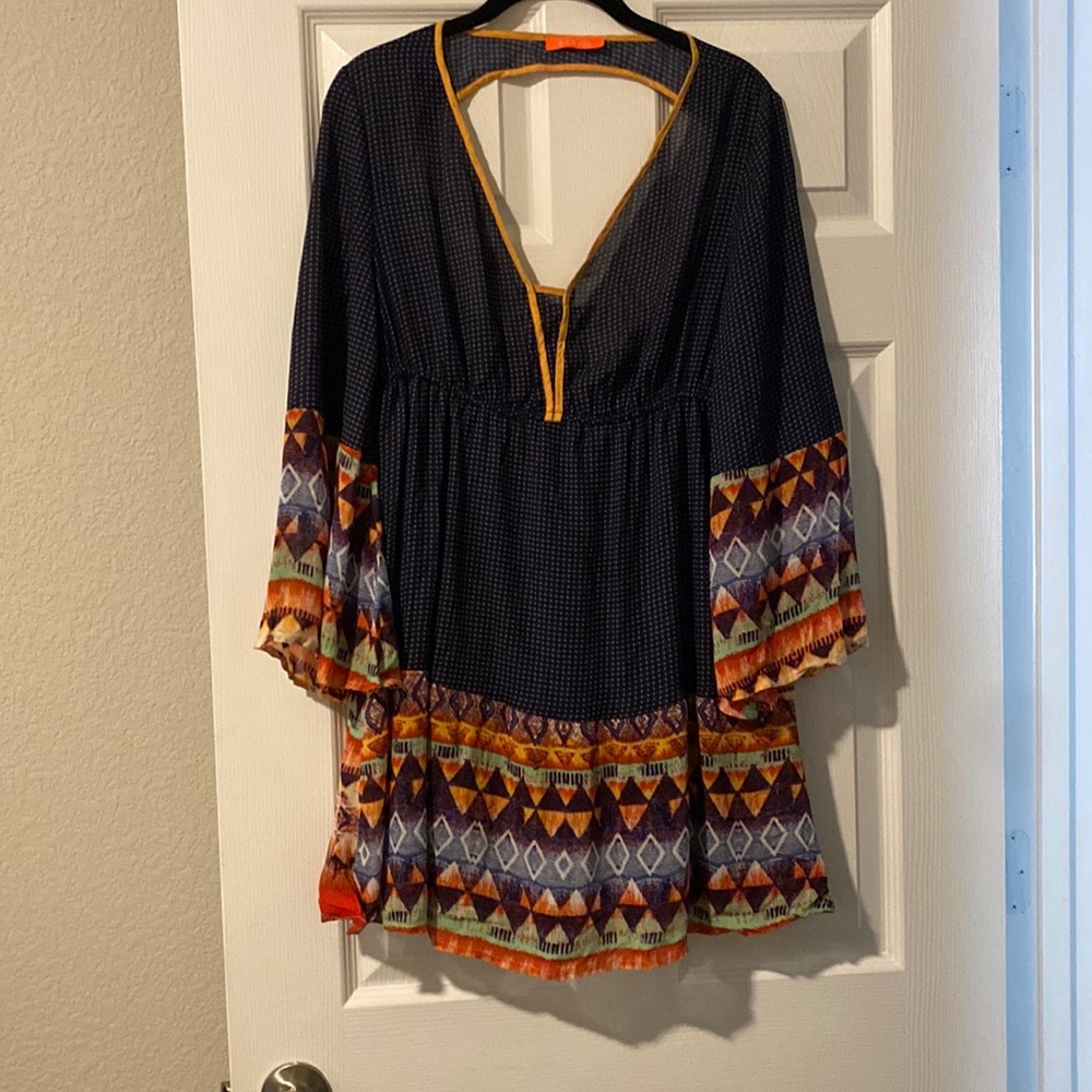 Bell sleeve dress